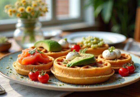 Gaufres salées : idées gourmandes pour un apéritif original et plein de saveurs