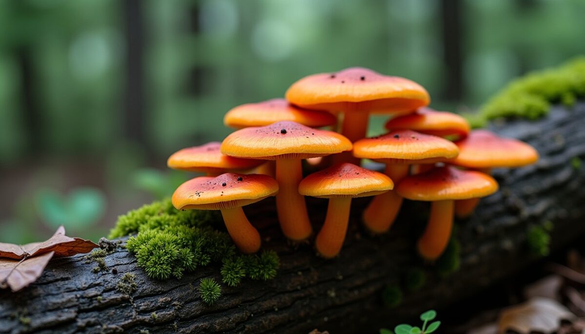 Guide pratique pour reconnaître un champignon orange sur bois mort